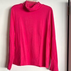 Talbots Women's Long-Sleeve Turtleneck - Bright Pink